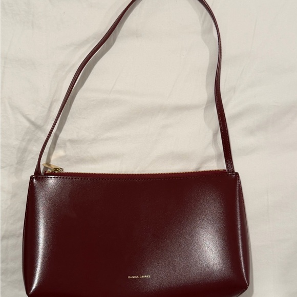Mansur Gavriel Burgundy Leather Shoulder Bag - Picture 4 of 8